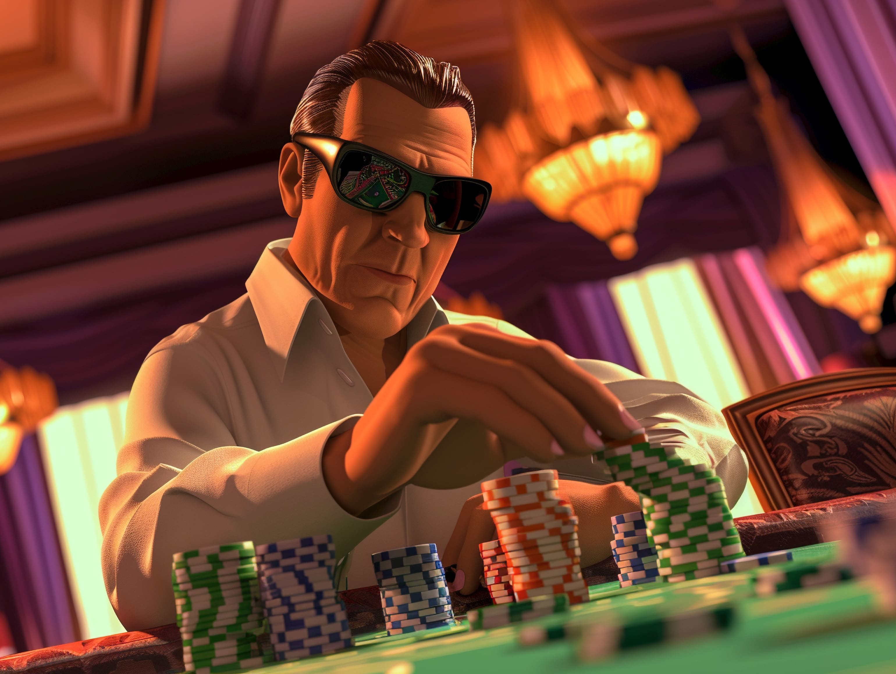 Player enjoying a social reel-based game
